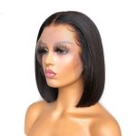 10A Brazilian Bob 13*4 Frontal Lace Wig 200% Density for Full Volume