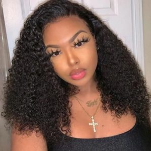 12A Jerry Curly Bob Brazilian Human Hair 13*4 Frontal Wig for Bouncy Style