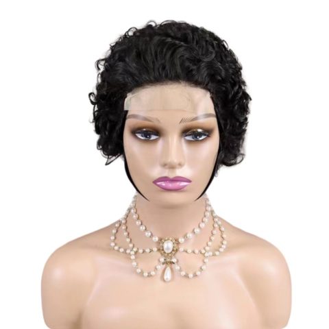 Short Curly 4x4 Closure Lace Wig: 100% Human Hair for a Natural Style