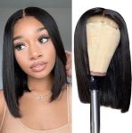 12A Brazilian Straight Bob 4*4 Closure Lace Wig Classic and Sleek