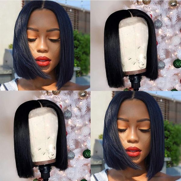 12A Brazilian Straight Bob 4*4 Closure Lace Wig Classic and Sleek