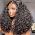 12A Jerry Curly Bob Brazilian Human Hair 13*4 Frontal Wig for Bouncy Style