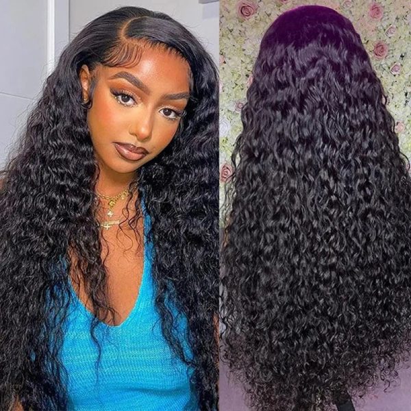 12A Indian 200% Density Water Wave 13*4 Frontal Human Hair Natural Waves