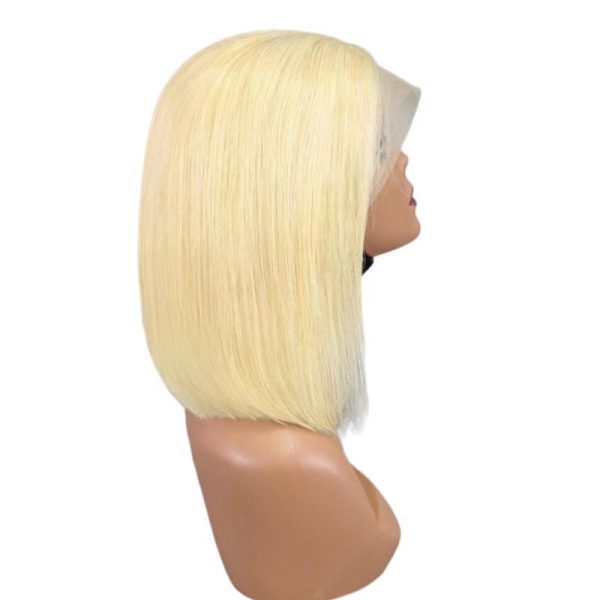 12A Brazilian 613 Light Blonde Bob with 13*4 Frontal Lace Wig Bright Look