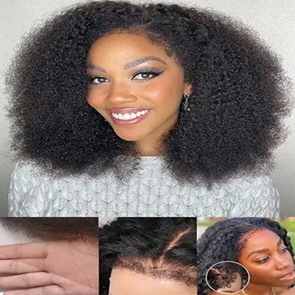 13*4 Frontal Super Double Drawn 300% Density Curly Wig for Thick Hair