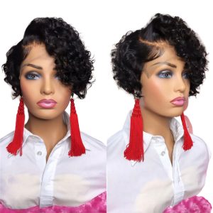 12A Pixie Short Curly Wig, 13x4 Frontal, 100% Virgin Human Hair