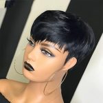 Hot Sale Pixie with Ear-to-Ear T lace 100% Human Hair Wig