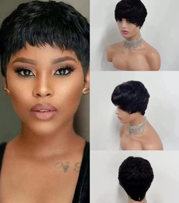 Human Hair Short Cut Pixie Wig Hot Sale Hight Quality