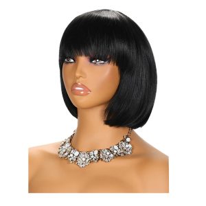 Bang Bob Wig: 100% Human Hair