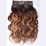 clip ins hair body wave human hair 6pcs/100g