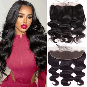 Brazilian 13*4 Frontal Lace Body Wave 100% Human Hair Ear To Ear