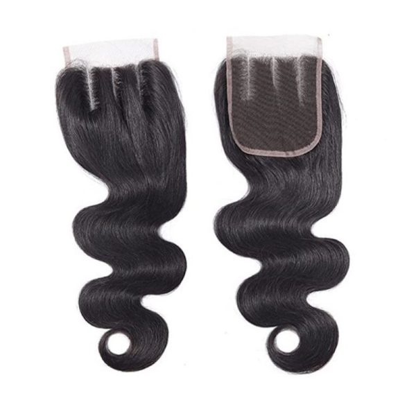 4*4 Lace Closures Body Wave Brazilian Human Hair Handmade