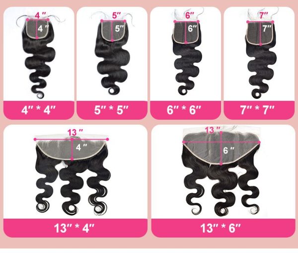 13*4DW Lace Closure  Human Hair