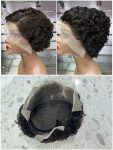 12A Pixie Short Cut Curly Wig 13*4 Frontal Virgin 100% Human Hair