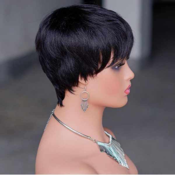 Hot Sale Pixie with Ear-to-Ear T lace 100% Human Hair Wig