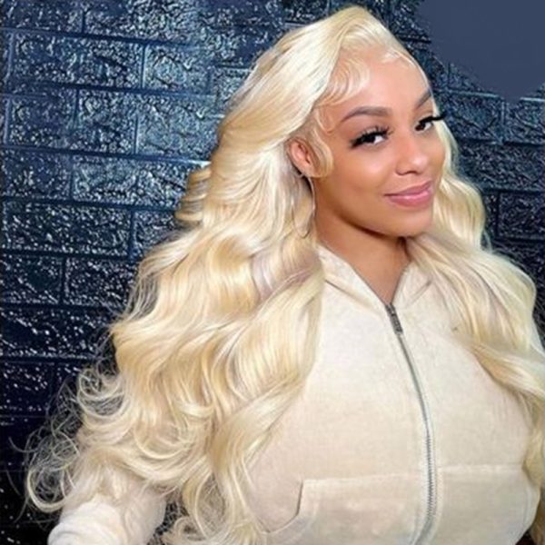 12A Brazilian 13*4 frontal Blonde 613# Body Wave Wig