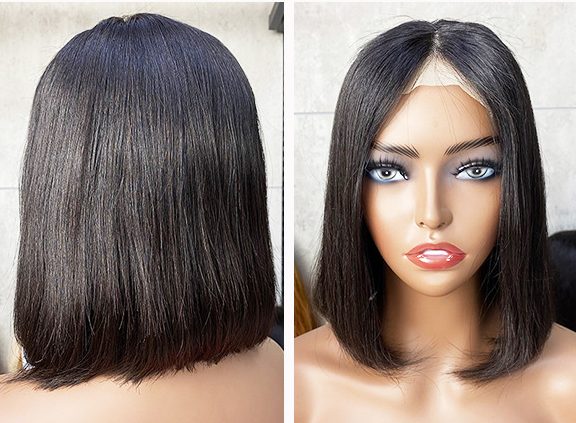 BOB 4*4 lace human hair wigs