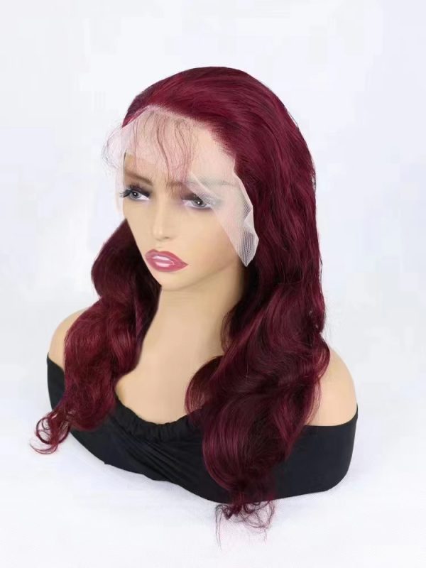 Brazilian 99J Burgundy Red Body Wave Wig 13*4 Lace Frontal