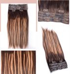 clip ins hair body wave human hair 6pcs/100g