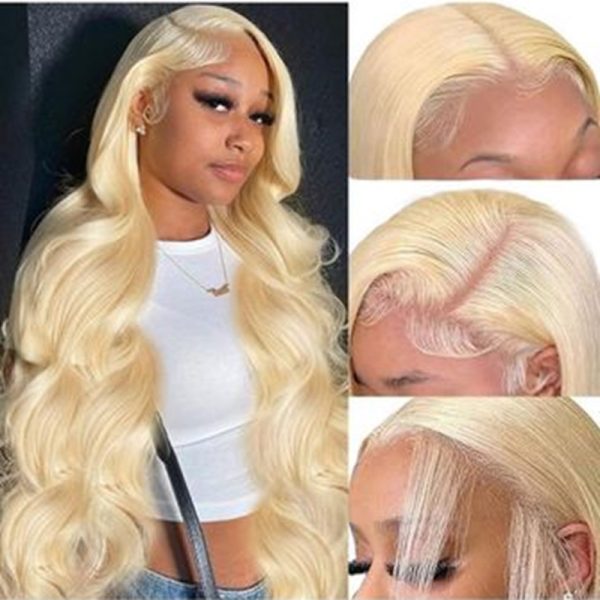 12A Brazilian 13*4 frontal Blonde 613# Body Wave Wig