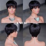 Hot Sale Pixie with Ear-to-Ear T lace 100% Human Hair Wig