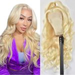 12A Brazilian 13*4 frontal Blonde 613# Body Wave Wig