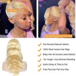 12A Brazilian 13*4 frontal Blonde 613# Body Wave Wig