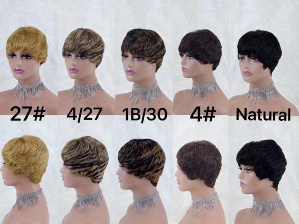 Human Hair Short Cut Pixie Wig Hot Sale Hight Quality