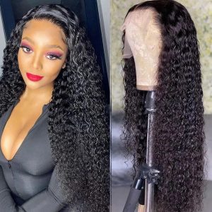 Brazilian Water Wave Human Hair Wig with Frontal Closure