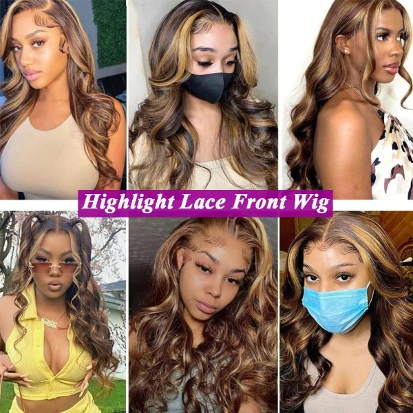 Body Wave Piano Frontal Lace 13*4 human hair wigs