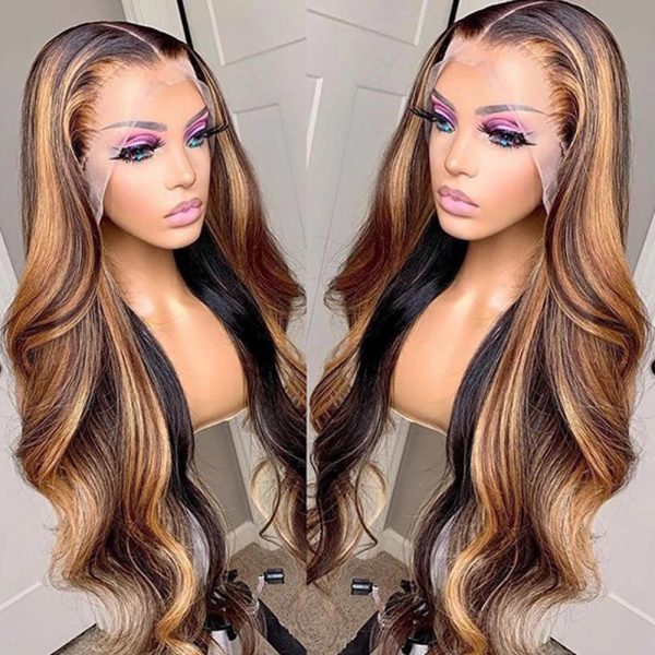 Body Wave Piano Frontal Lace 13*4 human hair wigs